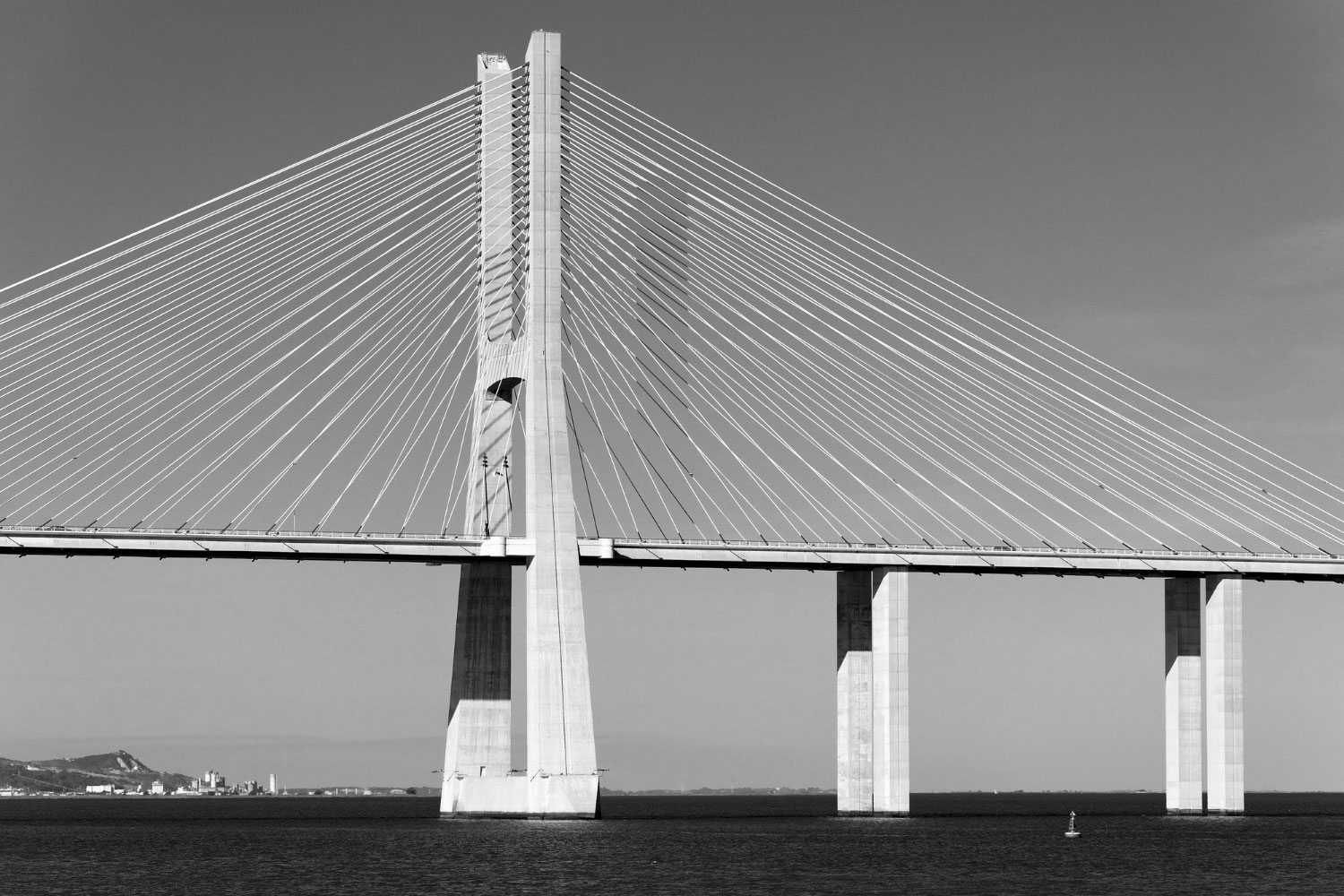 Hanging Bridge Bw Bridging Cultures