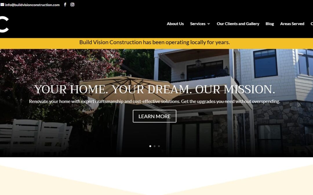 How Build Vision Construction Turned an Underperforming Website Into a Steady Source of Organic and AI-Powered Leads